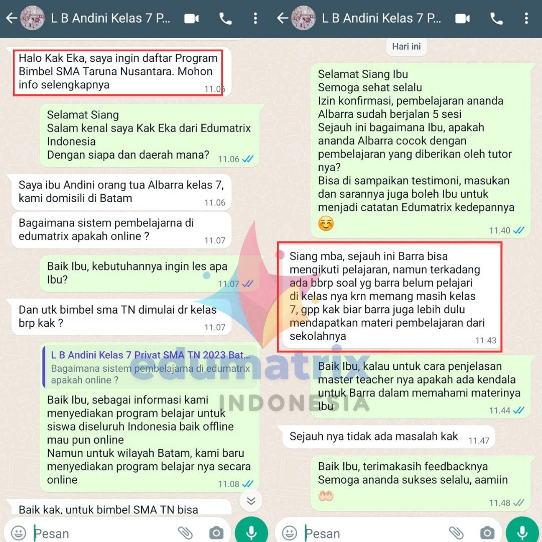 Albarra 7 SMP Persiapan masuk SMA Tanus